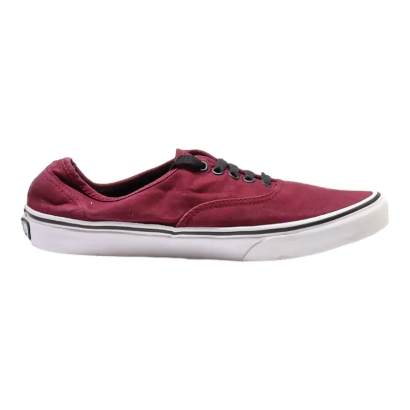 VANS Low Top Trainers Maroon Canvas Mens UK 8
