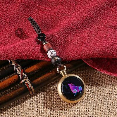 Luminous Brass & Lampwork Twelve Zodiac Turning Pendant Decorations