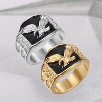 1pc Elegant Retro Domineering Eagle Pattern Stainless Steel Ring, Punk Hip-hop Rock Men's Finger Accessory, Jewelry Gift for ...
