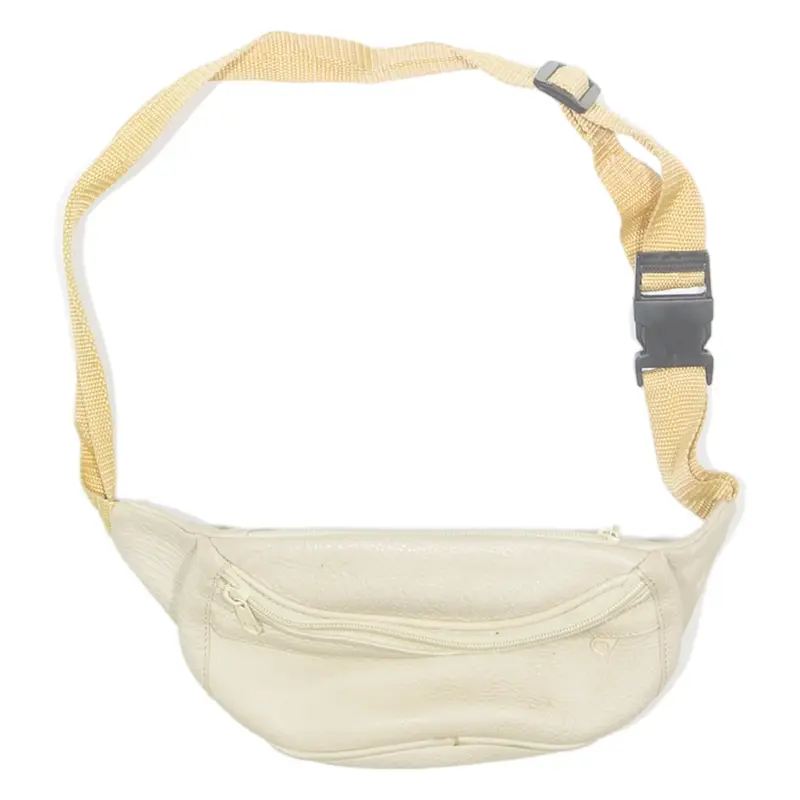 Womens Bum Bag Cream Leather