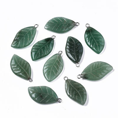 Carved Natural Green Aventurine Pendants