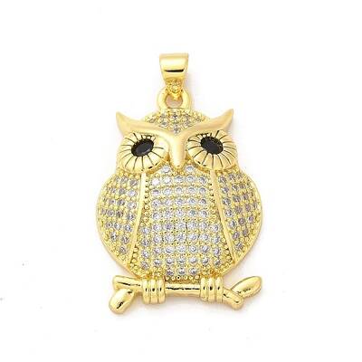 Brass Micro Pave Cubic Zirconia Pendants