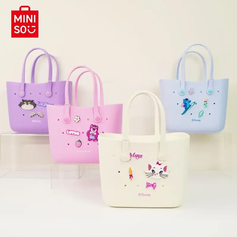 Disney Women Handbag Medium Size EVA Material Cute Cros Design Durable Bag Bento Bag For Girls For Travel Lotso Marie Cat Sti...