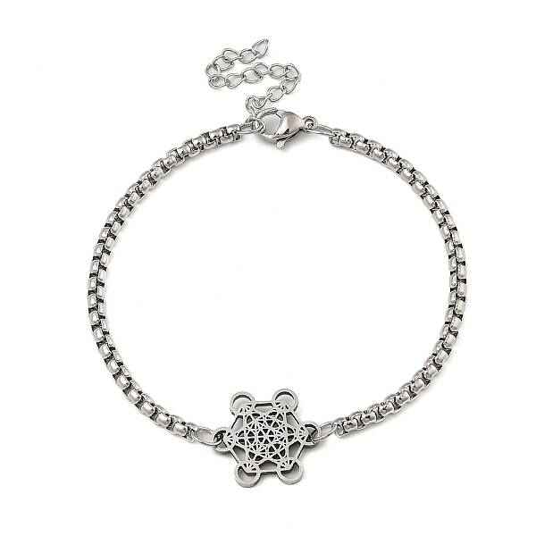 201 Stainless Steel Popcorn Chain Bangles for Women