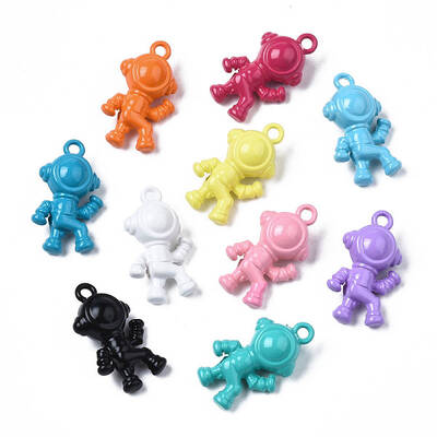 Spray Painted Alloy Pendants