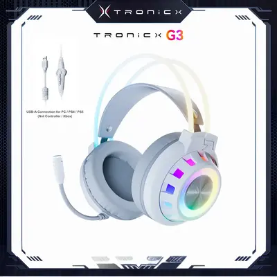 TAGRY TRONICX Upgraded G3 Wired PC Gaming Headset with 50mm Driver, ENC Microphone, USB-A Headset with 7.1 Surround Sound, Co...