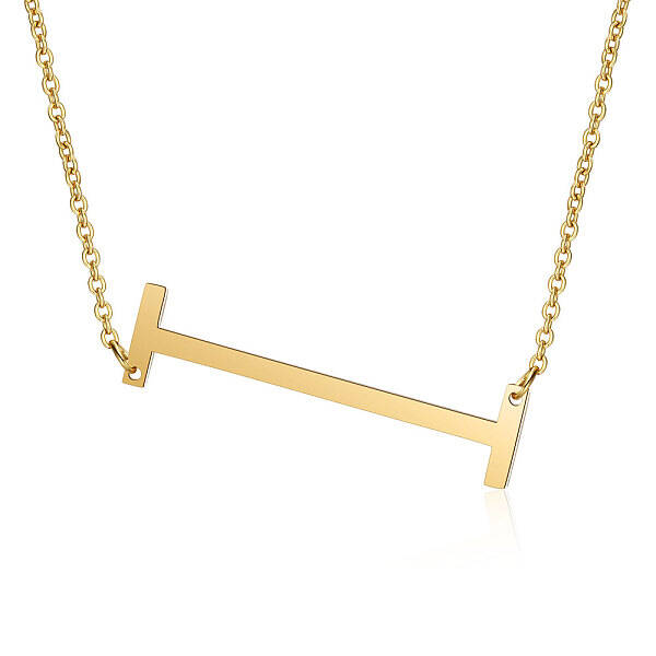 201 Stainless Steel Initial Pendants Necklaces