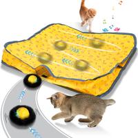 TENDOT Hide and Seek Cat Toy with Rolling Ball, LED Lights & Bird Sounds - USB Rechargeable for Indoor Cats, 3 Speed Modes, I...