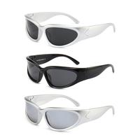 3 Pack Y2K Polarized Sunglasses for Women Men, Trendy Sports Fashion Shades Sun Glasses, Unique Futuristic Style Design UV400...