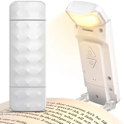Rechargeable Reading Light, Adjustable Light with 5 Brightness Levels & 3 Color Temperatures, Eye-care Clip-on Book Light For...