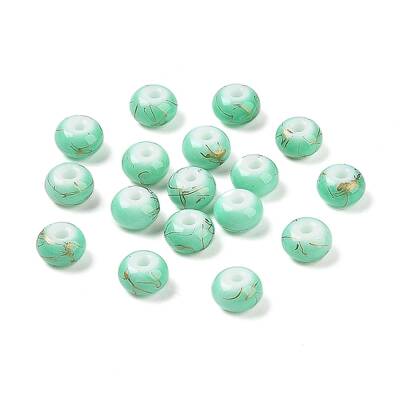 Opaque Spray Painted Glass Beads