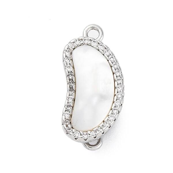 Brass Micro Pave Clear Cubic Zirconia Box Clasps