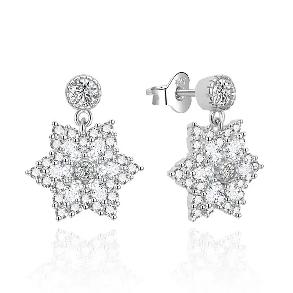 Agato Fascinating Drop Earrings with Zirconia AGT-E012PW