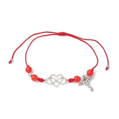 Natural Dyed White Jade Braided Bead Bracelets