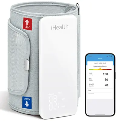 iHealth Neo Wireless Blood Pressure Monitor, Upper Arm Cuff, Bluetooth Blood Pressure Machine, Ultra-Thin & Portable, App-Ena...