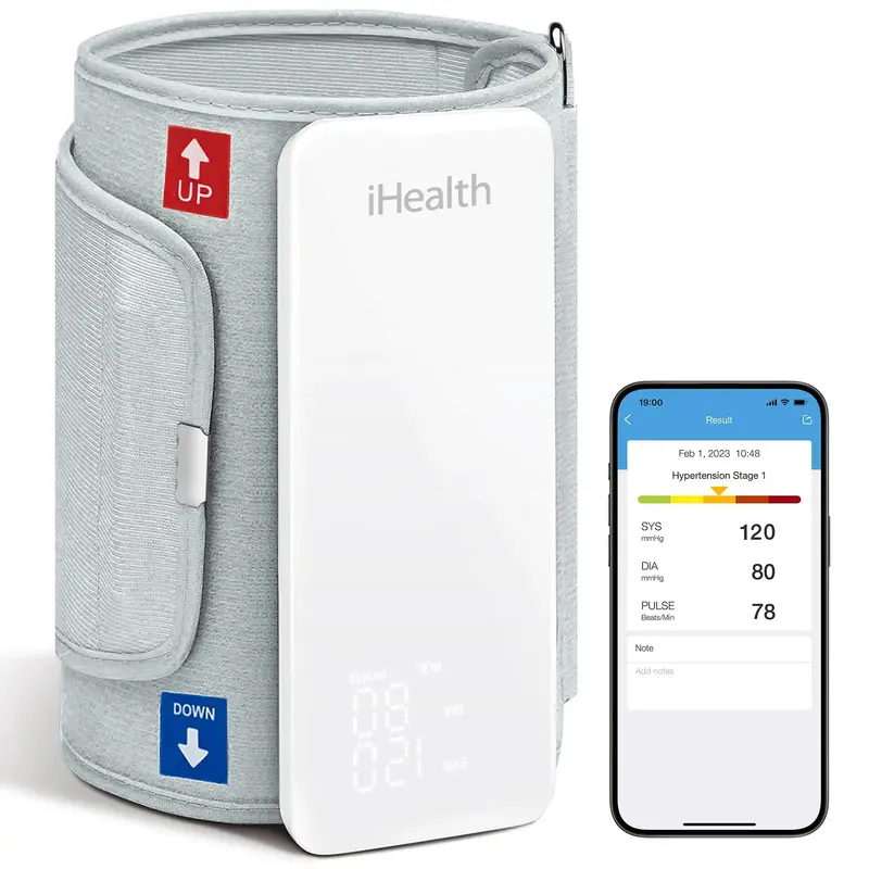 iHealth Neo Wireless Blood Pressure Monitor, Upper Arm Cuff, Bluetooth Blood Pressure Machine, Ultra-Thin & Portable, App-Ena...
