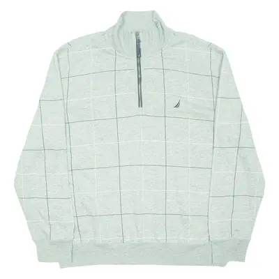 NAUTICA Mens Sweatshirt Grey 1/4 Zip XL