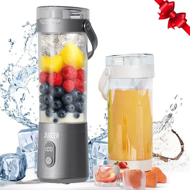 Portable Blender for Shakes & Smoothies, USB Rechargeable, BPA-Free 22oz Juicer Cup, 12 Blades, Self-Cleaning Design for Trav...