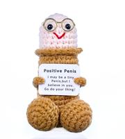 Emotional Support Plushies Positive Crochet Animal with Positive Messages, Fun Things Gag Weird Stuff Gifts for Men Friends, ...