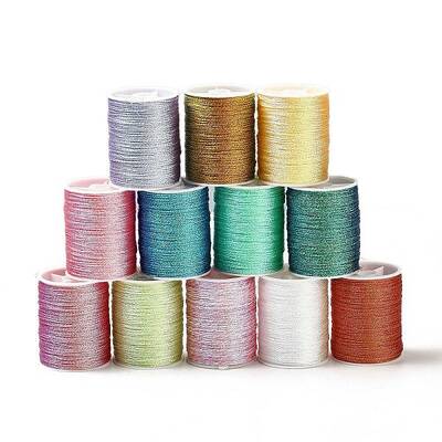 12 Rolls 12 Colors 6-Ply Polyester Cord