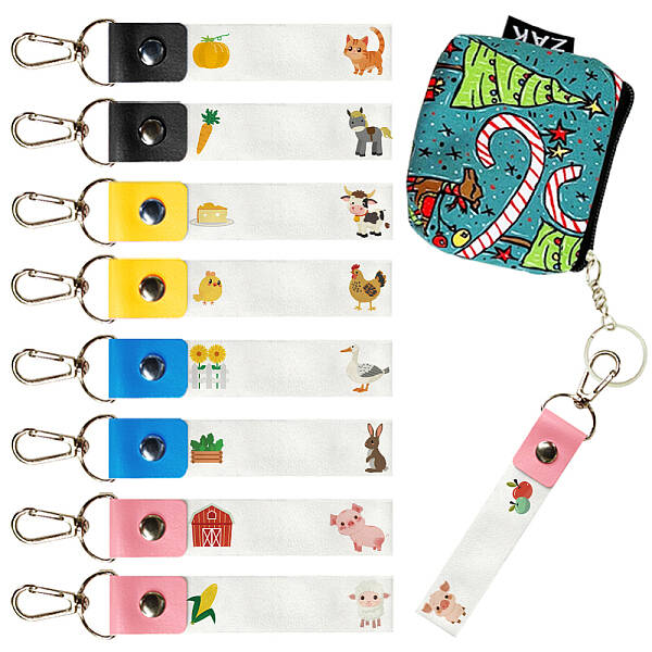 PU Leather & Cotton Name Marker Keychain