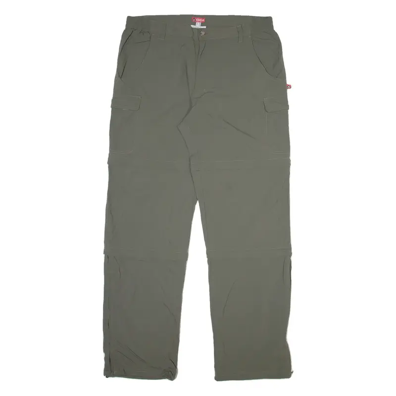 OCK Detachable Legs Mens Trousers Grey Regular Straight W33 L36