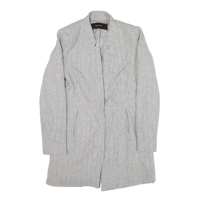 ZARA Basic Coat Grey Womens S