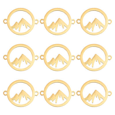 10Pcs 201 Stainless Steel Connector Charms