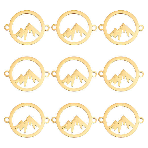 10Pcs 201 Stainless Steel Connector Charms