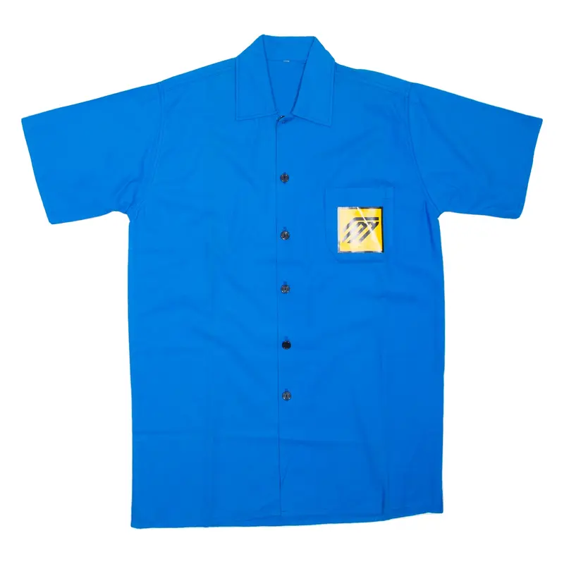 Worker Shirt Blue Short Sleeve Mens S