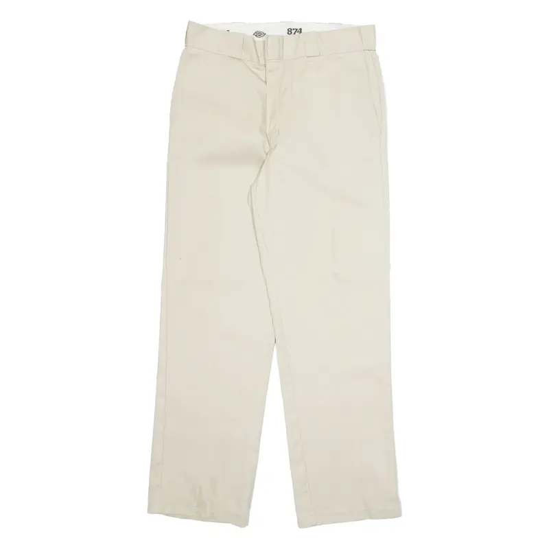 DICKIES Chino 874 Mens Trousers Cream Regular Straight W32 L32