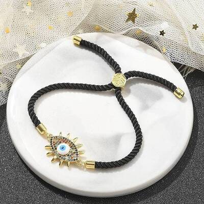 Brass Micro Pave Cubic Zirconia Slider Bracelets