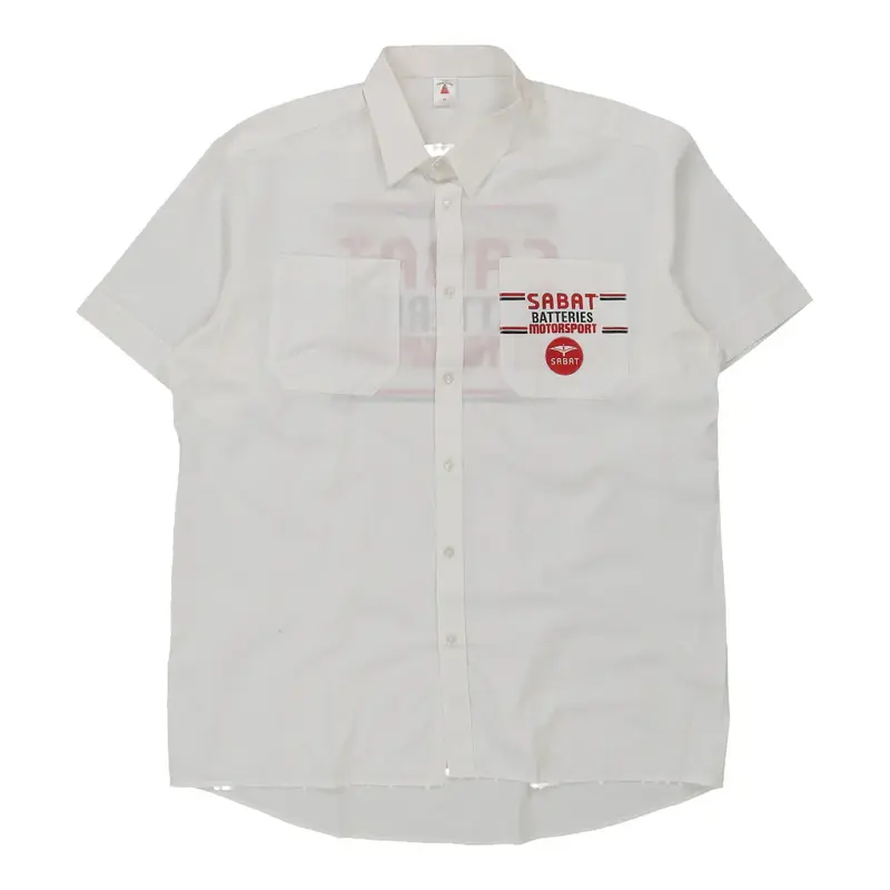 Sabat Batteries Motorsport Tracstar Short Sleeve Shirt - XL White Cotton