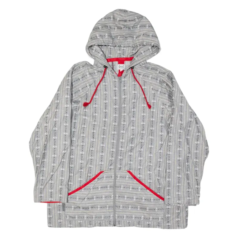 JENNI Jacket Grey 90s Crazy Pattern Womens L