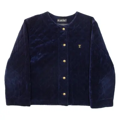 KHAKI Womens Quilted Jacket Blue M