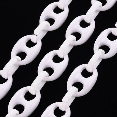 Handmade Opaque Acrylic Coffee Bean Chains