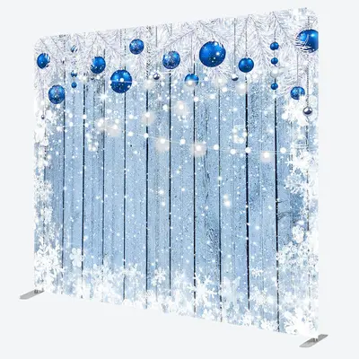 Aperturee Winter Snowflake Wood Christmas Pillow Case Backdrop - Aperturee