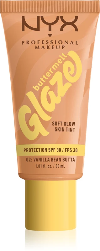 NYX Professional Makeup Buttermelt Glaze Illuminating Tinted Lotion SPF 30 Color 02 Vanilla Bean Butta 30 ml