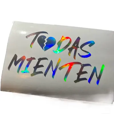 Todas mienten car decal