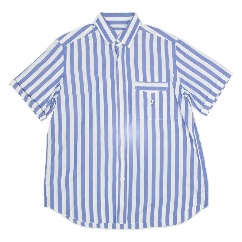 DIAMANT'S Womens Shirt Top Blue Striped M