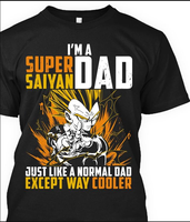 Super Dad Dragon Ball Anime Print Summer T-Shirt Print Tee Short Sleeve