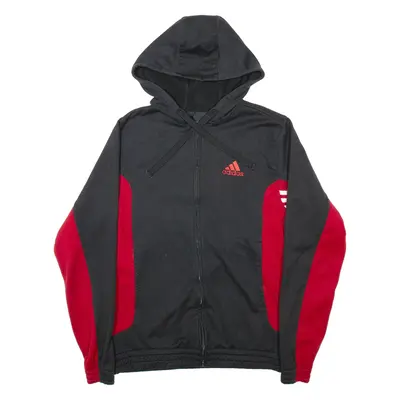 ADIDAS Mens Black Hoodie Full Zip S