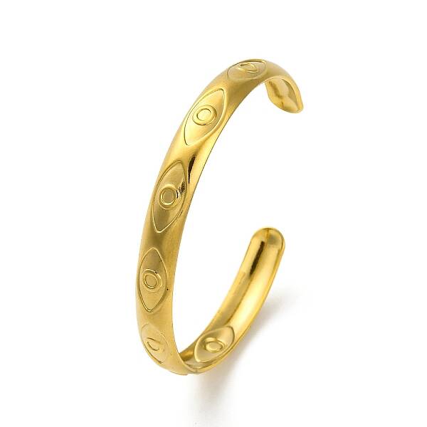 Ion Plating(IP) 304 Stainless Steel Cuff Bnagles for Women