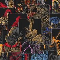 Elden Head Pattern Sticker, 63pcs Colorful Cool Graffiti Sticker, Decorative Sticker for Water Bottle, Computer, Suitcase, Bo...