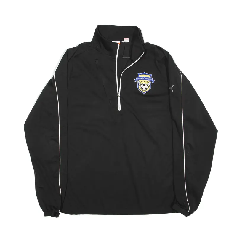 PUMA Franklin Township Soccer Club Sweatshirt Black 1/2 Zip Mens XL