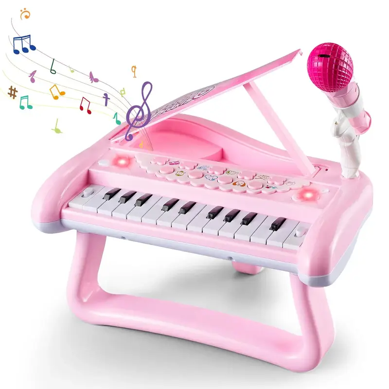 Children's Piano Toy Keyboard, Musical Instrument Toy with Microphone, Multi-use Educational Toys for Kids, Birthday Gifts, ...