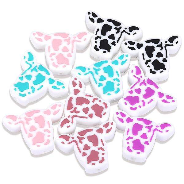 10Pcs 5 Colors Silicone Beads