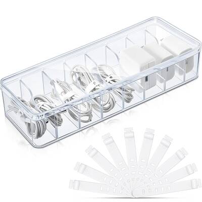 Rectangle Plastic Cable Organizer Storage Boxes