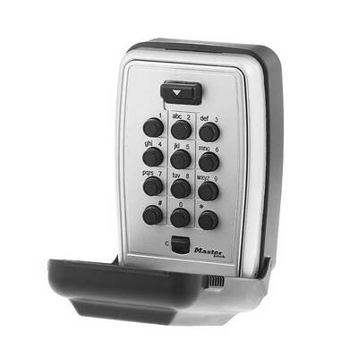 Master Lock Push Button Lock Box Wall Mount, Body Width: 1-3/8 (79Mm), Height: 4-5/8 (11.7Cm), Width: 1-3/8 (7.9Cm), Depth...