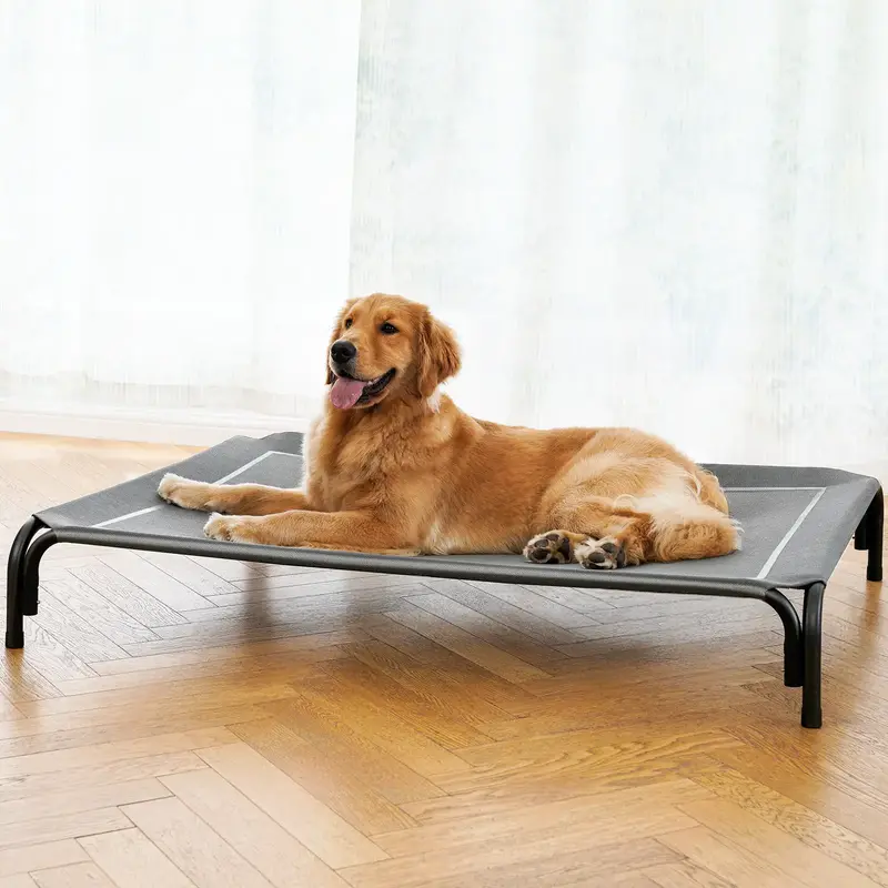 【VALUXE】Elevated Dog Bed for Large Dogs,Cooling Pet Cot with Breathable Mesh & Durable Frame,Easy to Clean Raised Pet Mat...